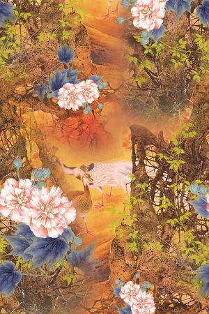 中国风印花华亿平台图片