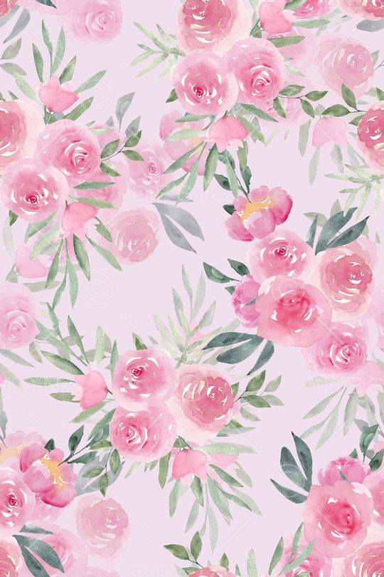 水彩花卉印花华亿平台图片