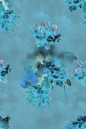 荷花印花华亿平台图片