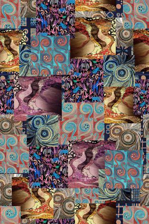 抽象印花华亿平台图片