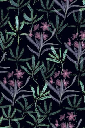 水彩花卉印花华亿平台图片