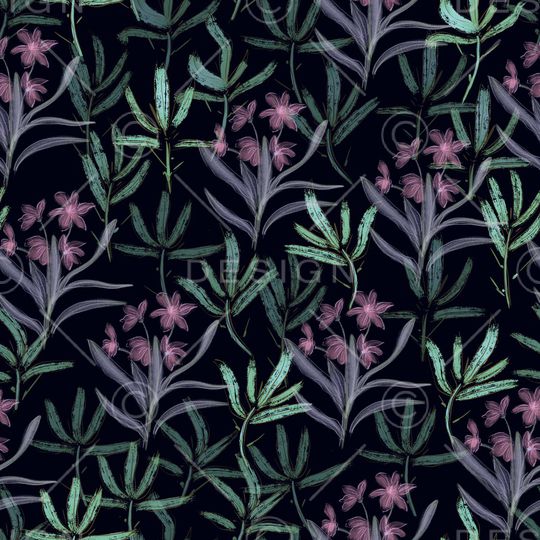 水彩花卉印花华亿平台图片