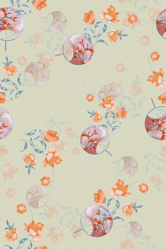 扇子印花华亿平台图片