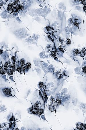 抽象花卉印花华亿平台图片