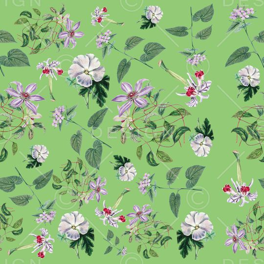 花卉印花华亿平台图片