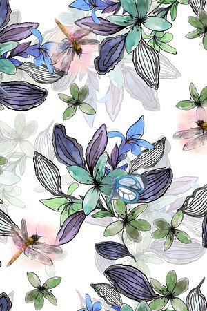 蜻蜓印花华亿平台图片