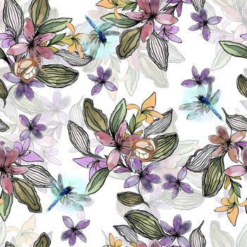 1565413-2024-4-2（水彩百合叠层蜻