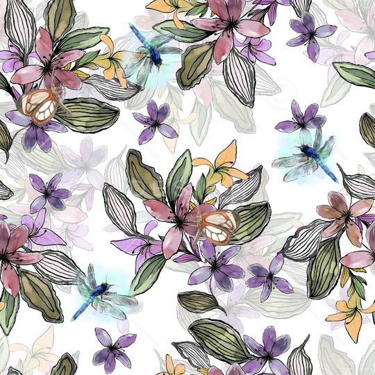 花卉印花华亿平台图片