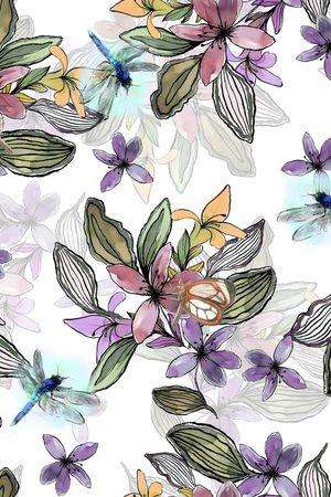 花卉印花华亿平台图片