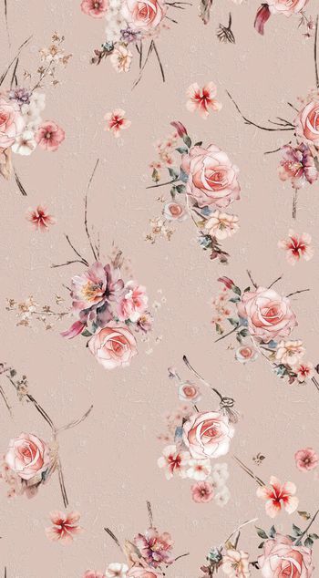 水彩花卉印花华亿平台图片