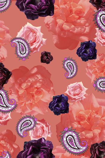 玫瑰花印花华亿平台图片