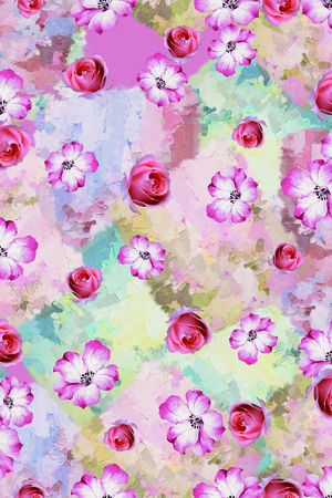 花卉印花华亿平台图片