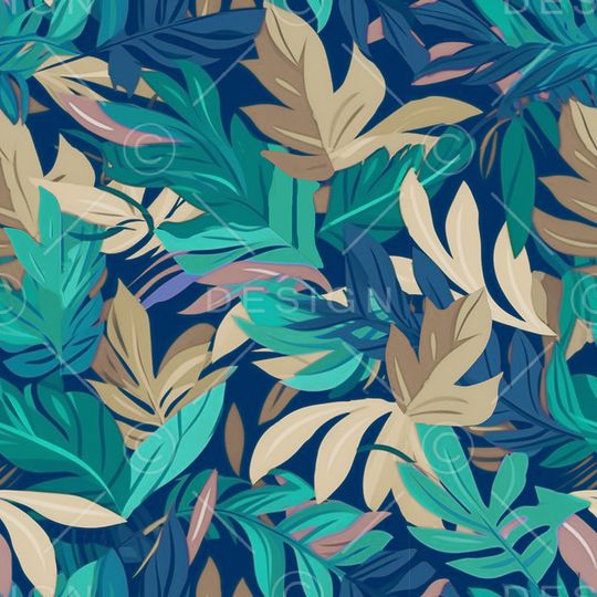 绿植树叶印花华亿平台图片