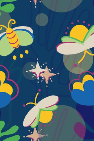 蝴蝶印花华亿平台图片