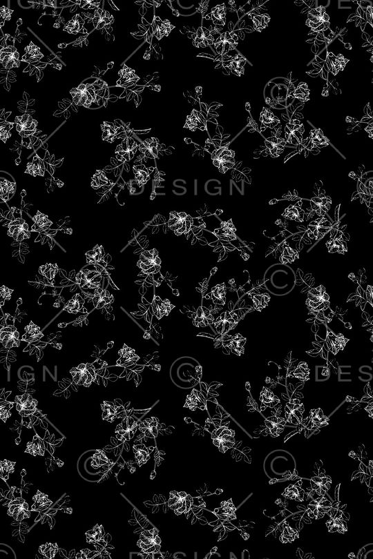 线条花卉印花华亿平台图片