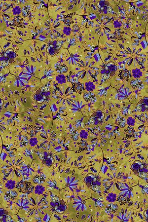 民族花卉印花华亿平台图片