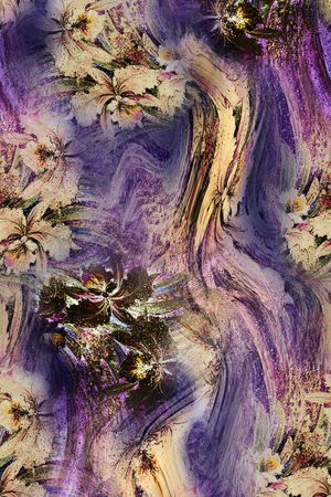 花卉印花华亿平台图片