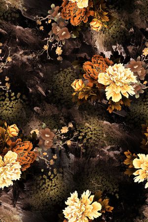 牡丹印花华亿平台图片