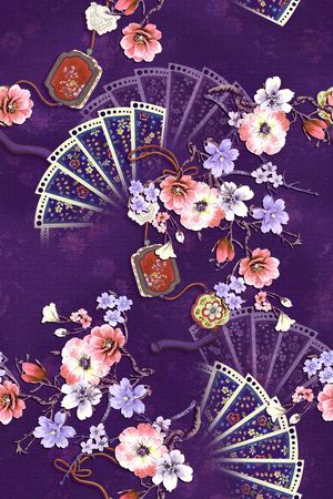 中国风印花华亿平台图片