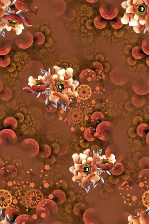 花卉印花华亿平台图片