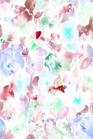 水彩花卉印花华亿平台图片