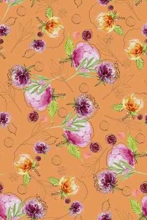 花卉印花华亿平台图片