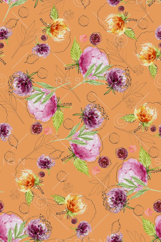 花卉印花华亿平台图片