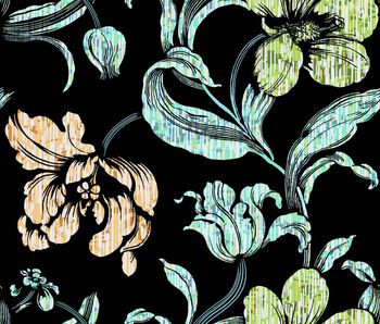 花卉印花华亿平台图片