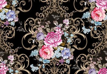 欧式花纹印花华亿平台图片