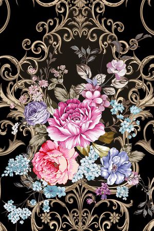 欧式花纹印花华亿平台图片