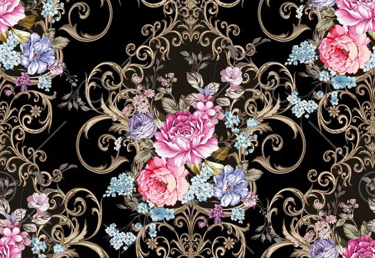 欧式花纹印花华亿平台图片