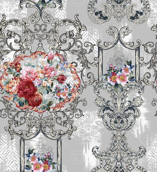 欧式花纹印花华亿平台图片