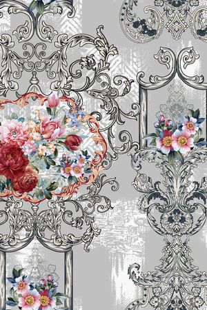 欧式花纹印花华亿平台图片