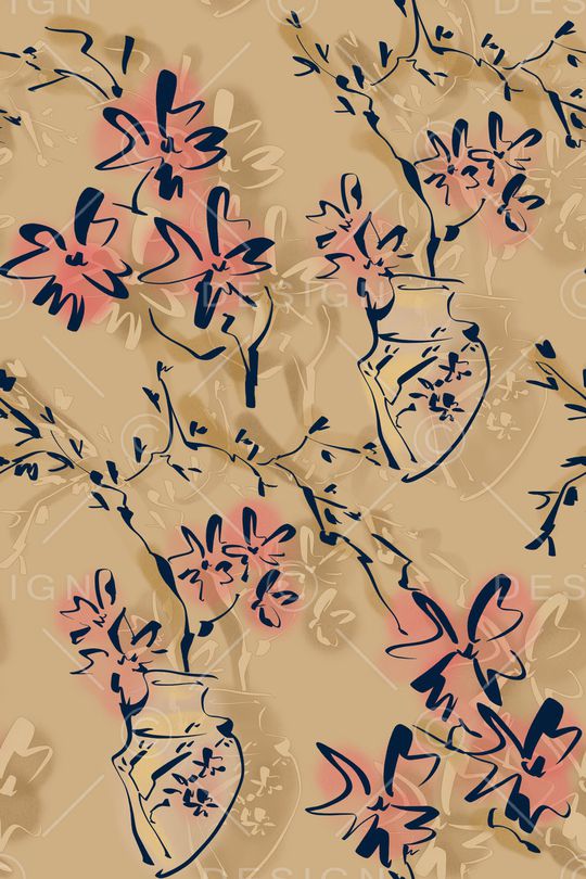 花卉印花华亿平台图片