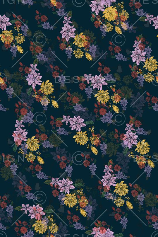 花卉印花华亿平台图片