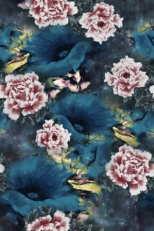 荷叶印花华亿平台图片