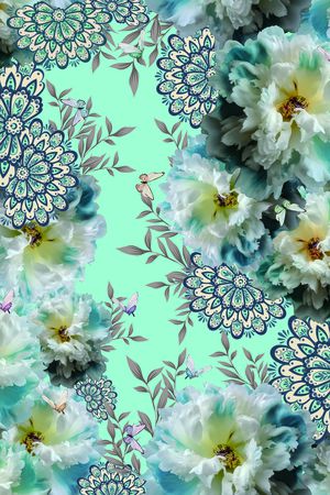 花卉印花华亿平台图片