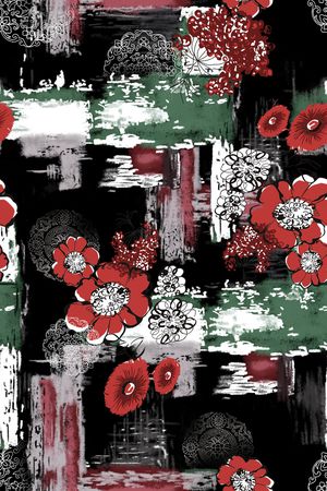 花卉印花华亿平台图片