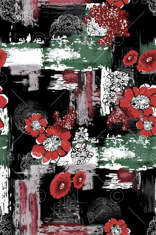 花卉印花华亿平台图片