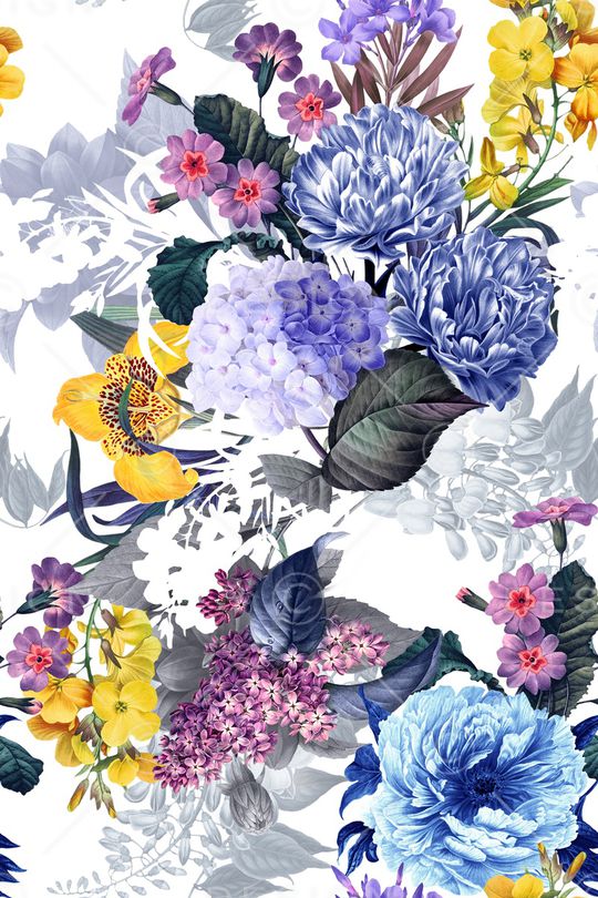 花卉印花华亿平台图片