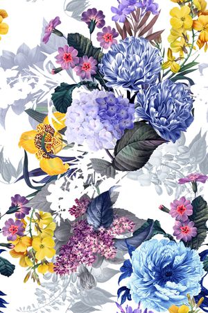 花卉印花华亿平台图片