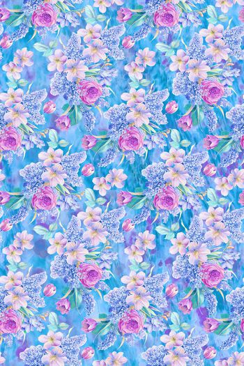 花卉印花华亿平台图片