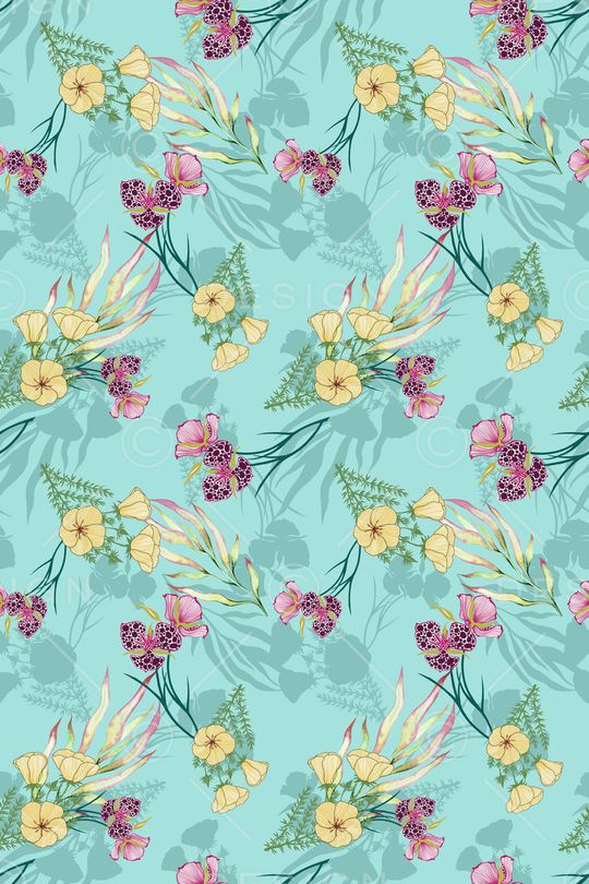 花卉印花华亿平台图片