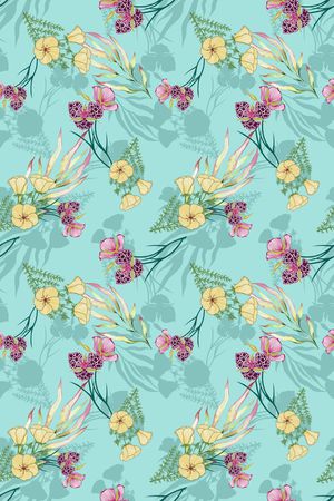 花卉印花华亿平台图片