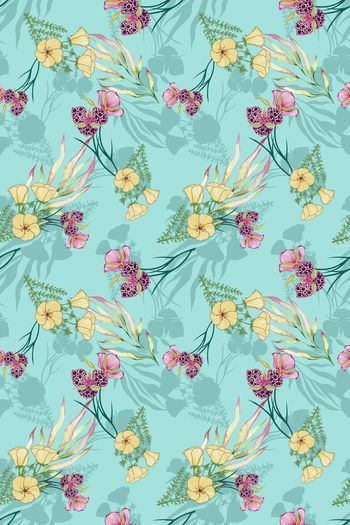 花卉印花华亿平台图片