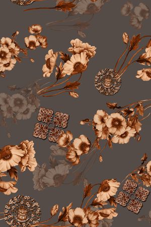 花卉印花华亿平台图片