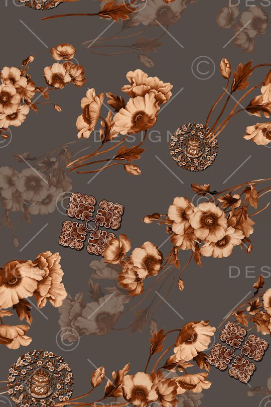 花卉印花华亿平台图片