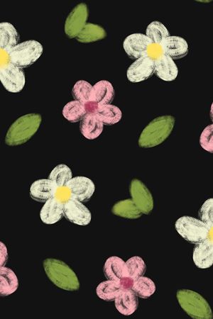 笔触花卉印花华亿平台图片