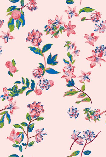 花卉印花华亿平台图片