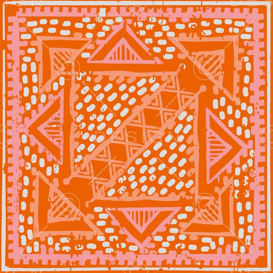 橙色印花华亿平台图片